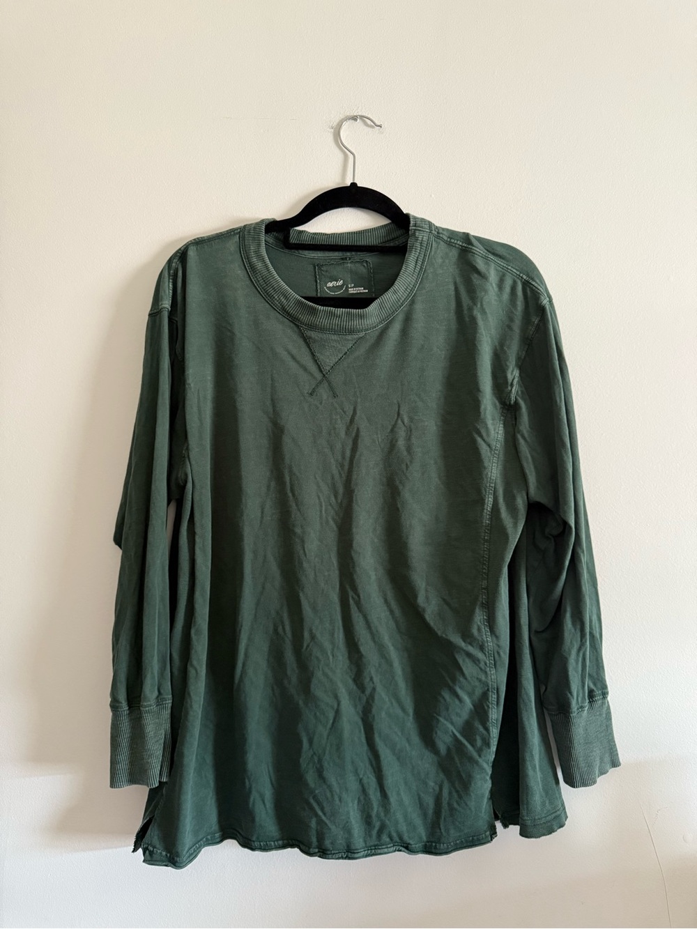 Aerie Dark Green Long Sleeve Tee - size small